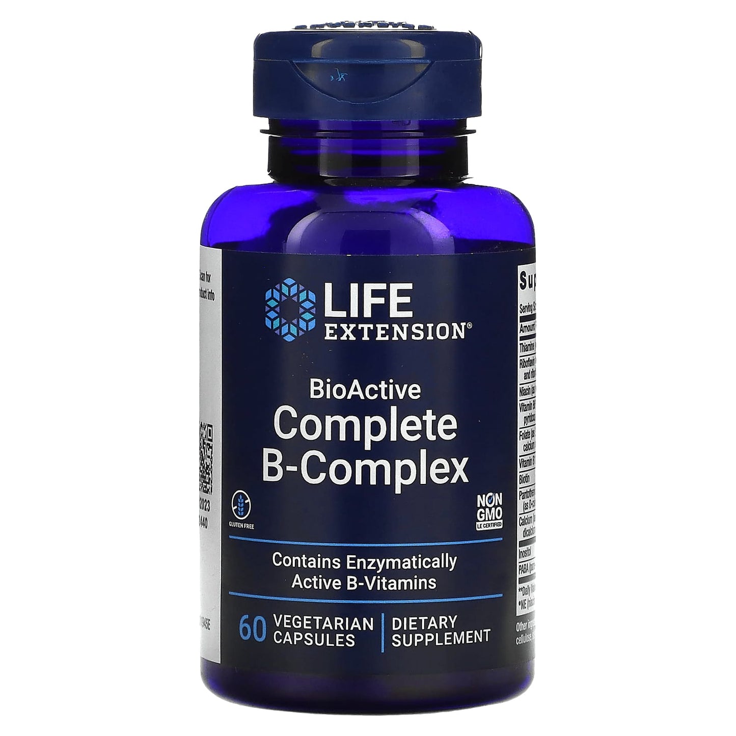 Life Extension-BioActive Complete B-Complex-60 Vegetarian Capsules