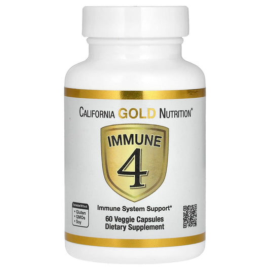 California Gold Nutrition-Immune 4-Immune System Support-60 Veggie Capsules