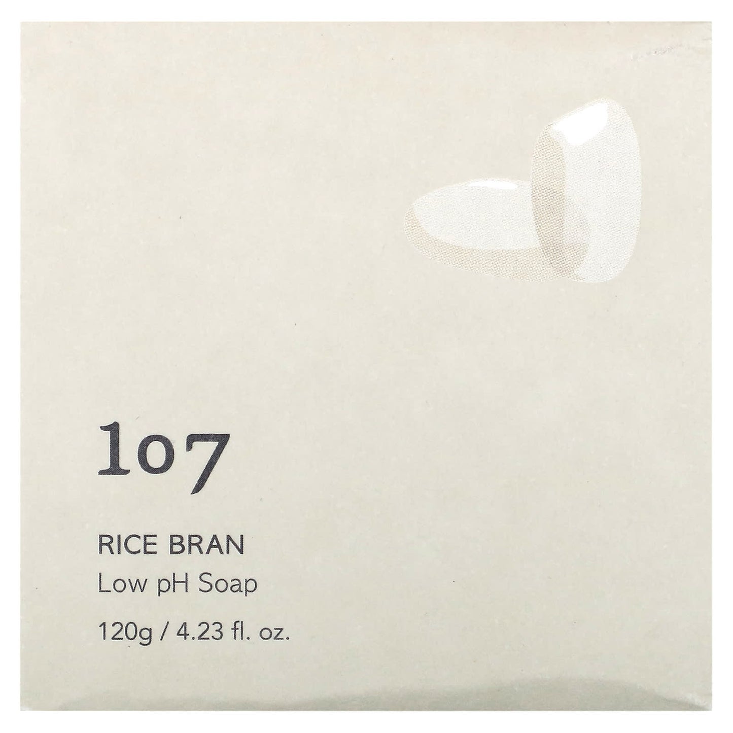107 Beauty-Rice Bran-Low pH Bar Soap-4.23 fl oz (120 g)