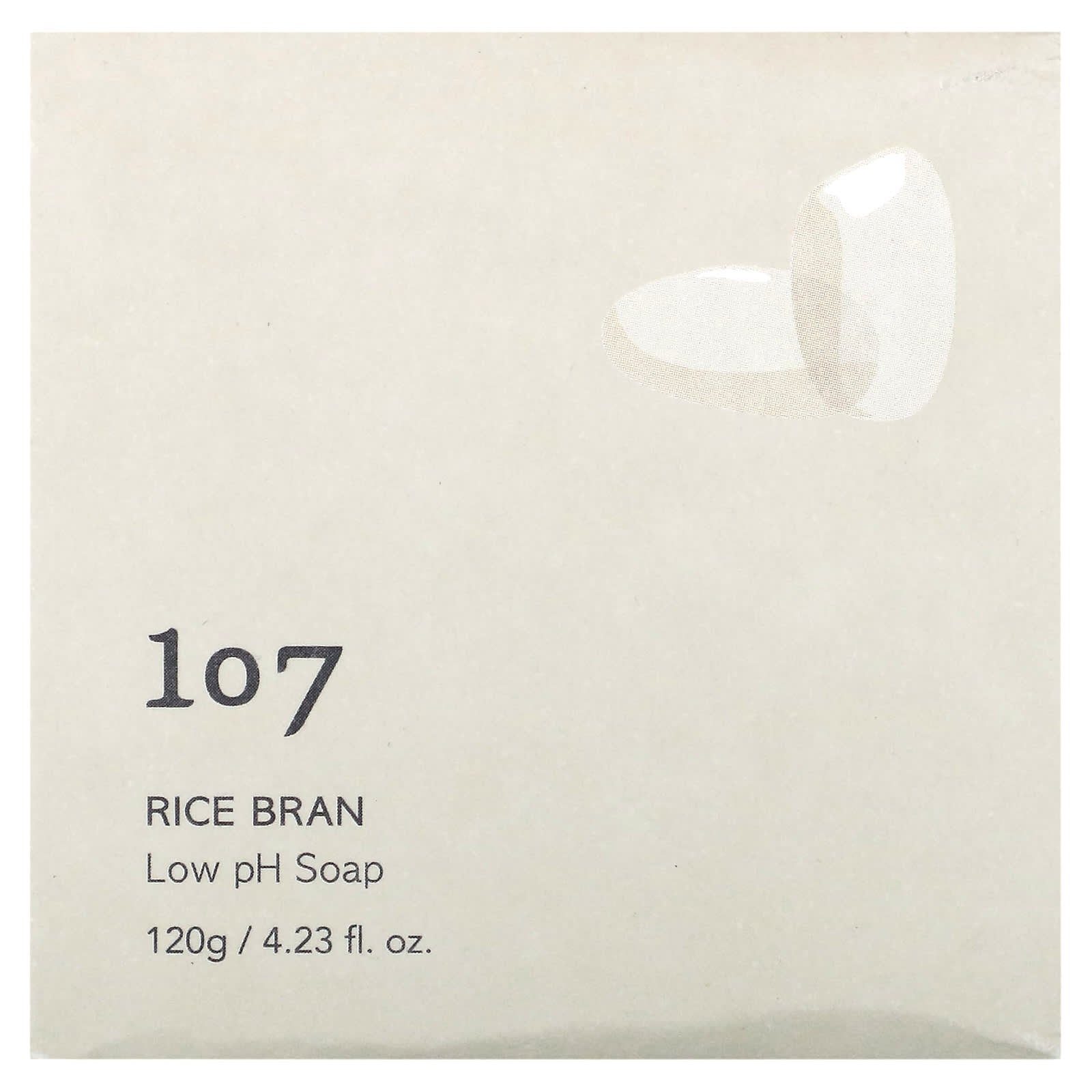107 Beauty-Rice Bran-Low pH Bar Soap-4.23 fl oz (120 g)