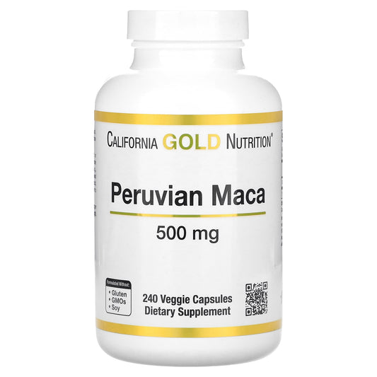California Gold Nutrition-Peruvian Maca-500 mg-240 Veggie Caps