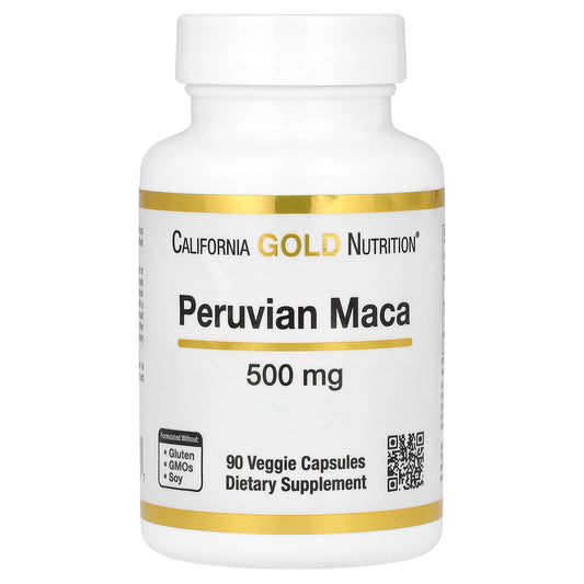 California Gold Nutrition-Peruvian Maca-500 mg-90 Veggie Capsules