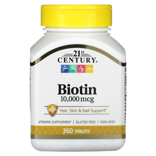 21st Century-Biotin-10,000 mcg-360 Tablets