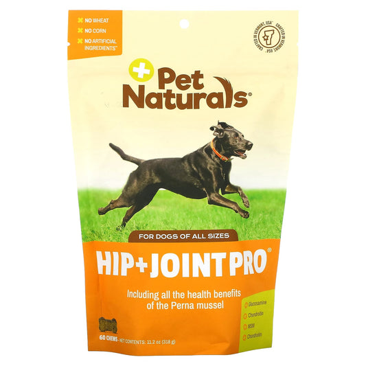 Pet Naturals-Hip + Joint Pro-For Dogs-All Sizes-60 Chews-11.2 oz (318 g)