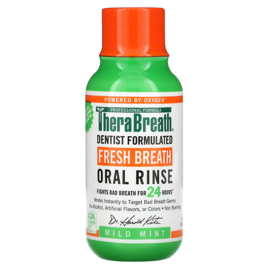TheraBreath-Fresh Breath Oral Rinse-Mild Mint-3 fl oz (88.7 ml)