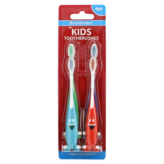 Brush Buddies-Kids Toothbrushes-4 Pack