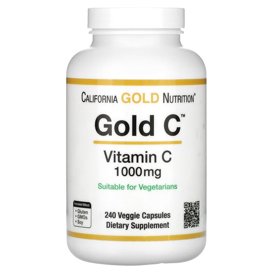California Gold Nutrition-Gold C-USP Grade Vitamin C-1,000 mg-240 Veggie Capsules
