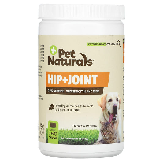 Pet Naturals-Hip + Joint-For Dogs and Cats-160 Chews-8.46 oz (240 g)