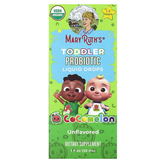 MaryRuth's-Toddler Probiotic Liquid Drops-Cocomelon-For Ages 1-3 Years-Unflavored-1 fl oz (30 ml)