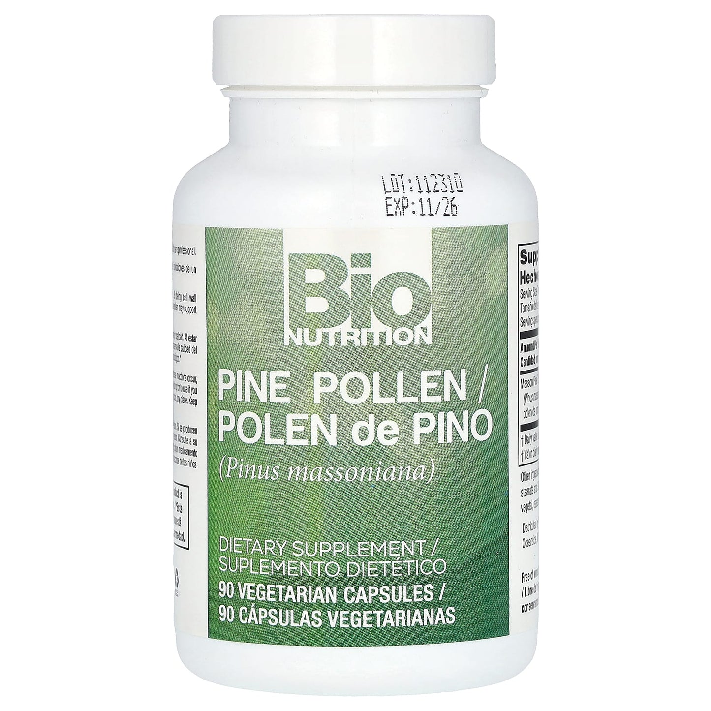 Bio Nutrition, Pine Pollen, 90 Vegetarian Capsules