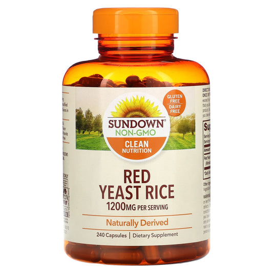 Sundown Naturals-Red Yeast Rice-1,200 mg-240 Capsules (600 mg per Capsule)