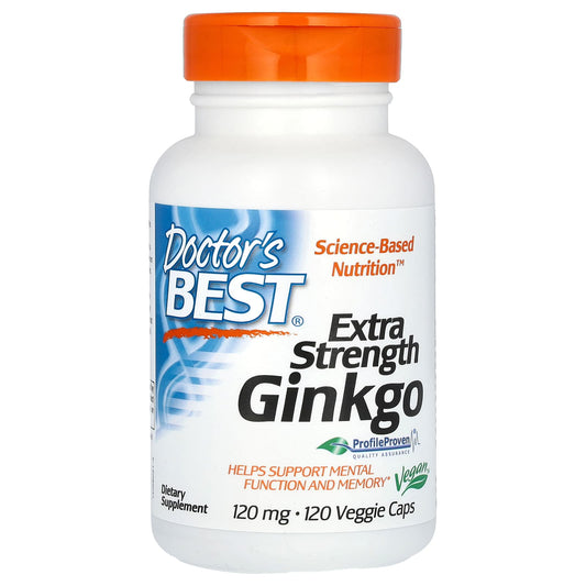 Doctor's Best-Extra Strength Ginkgo-120 mg-120 Veggie Caps