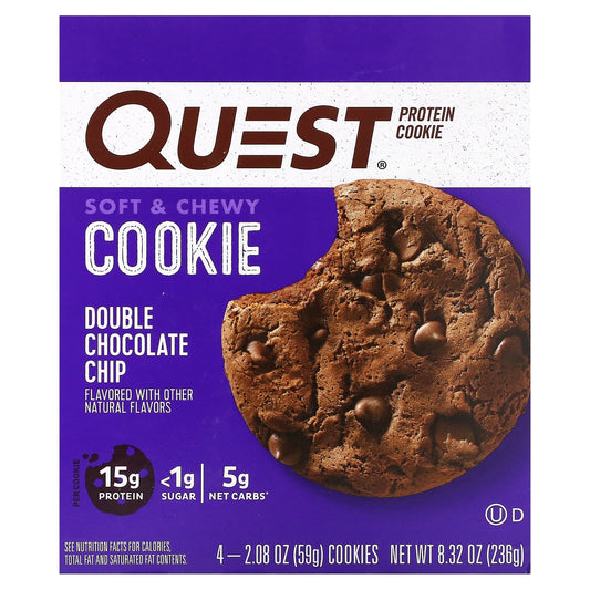 Quest Nutrition-Protein Cookie-Double Chocolate Chip-4 Pack-2.08 oz (59 g) Each