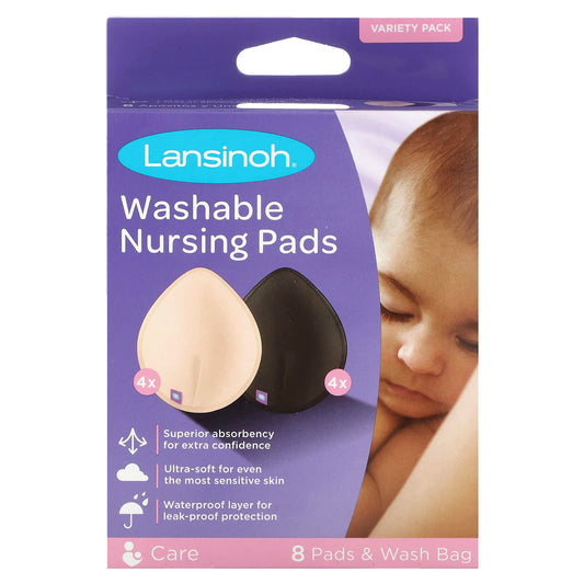 Lansinoh-Washable Nursing Pads -8 Pads & Wash Bag