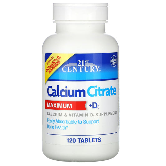 21st Century-Calcium Citrate Maximum + D3-120 Tablets