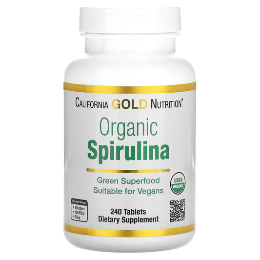 California Gold Nutrition-Organic Spirulina-500 mg-240 Tablets