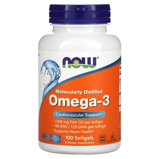 NOW Foods-Omega-3-2,000 mg-100 Softgels (1,000 mg per Softgel )