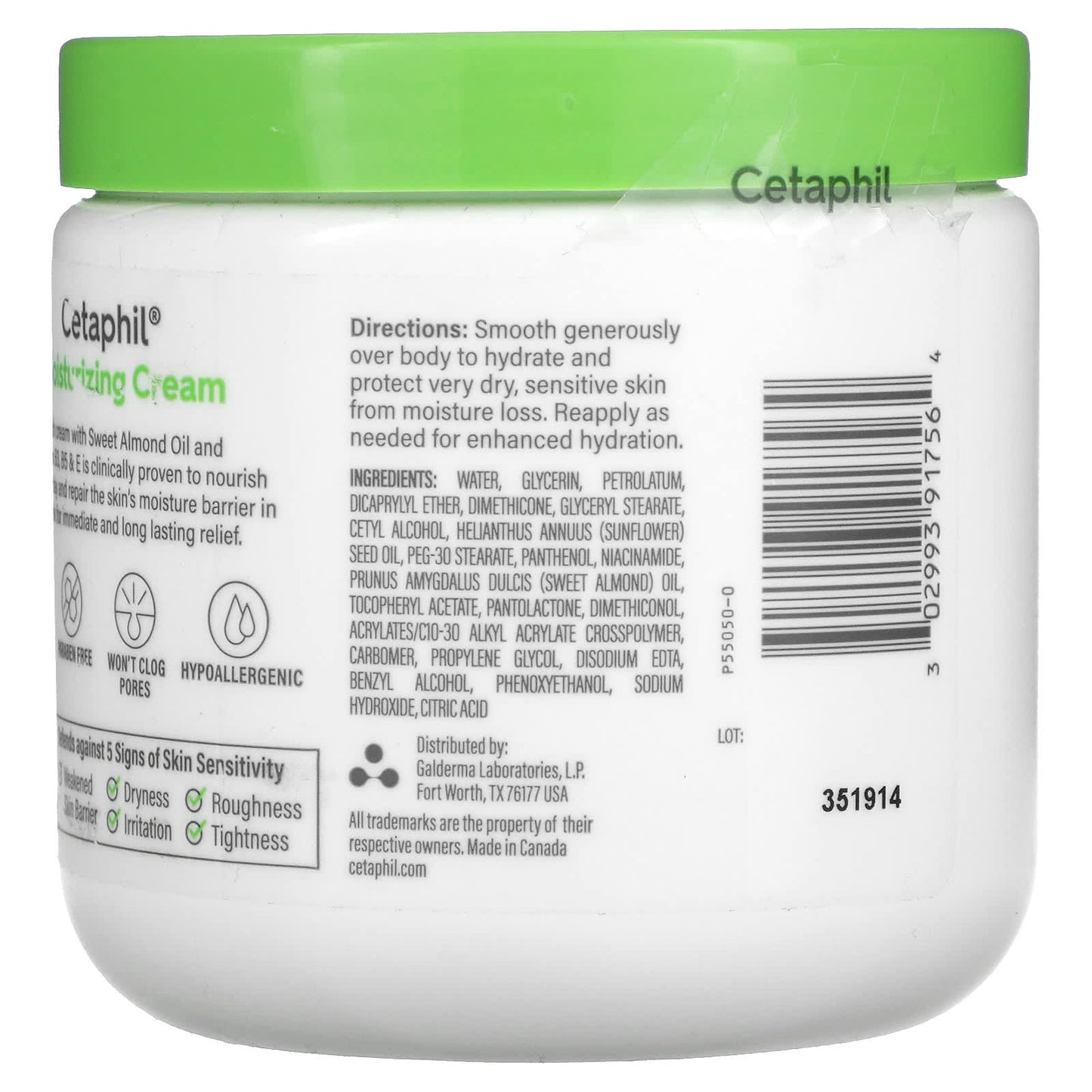 Cetaphil, Moisturizing Cream, Fragrance Free, 16 oz (453 g)