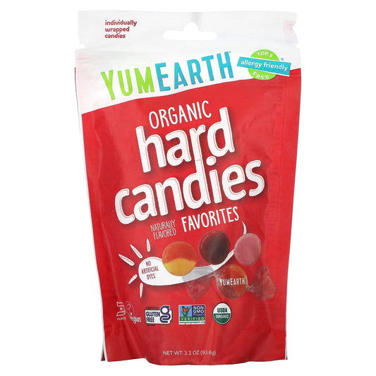 YumEarth-Organic Hard Candies-Favorites-3.3 oz (93.6 g)