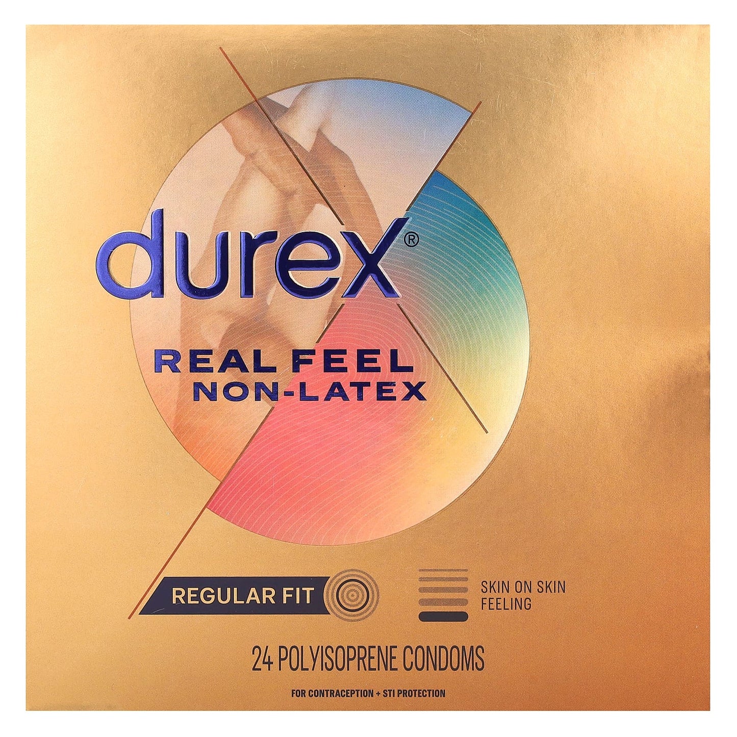 Durex-Real Feel Non-Latex-Regular Fit -24 Polyisoprene Condoms