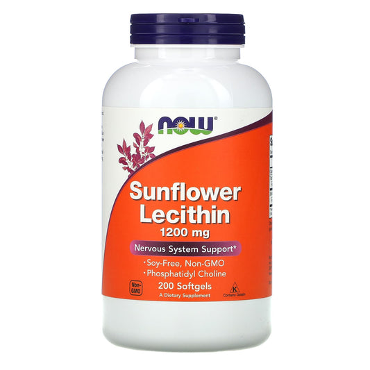 NOW Foods-Sunflower Lecithin-1,200 mg-200 Softgels