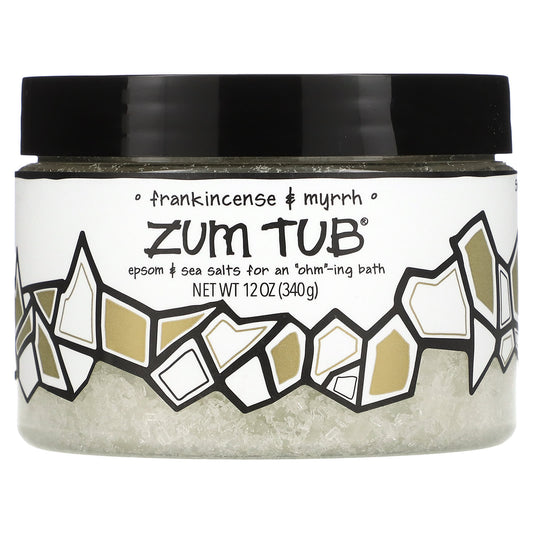 ZUM-Zum Tub-Epsom & Sea Salts-Frankincense & Myrrh-12 oz (340 g)