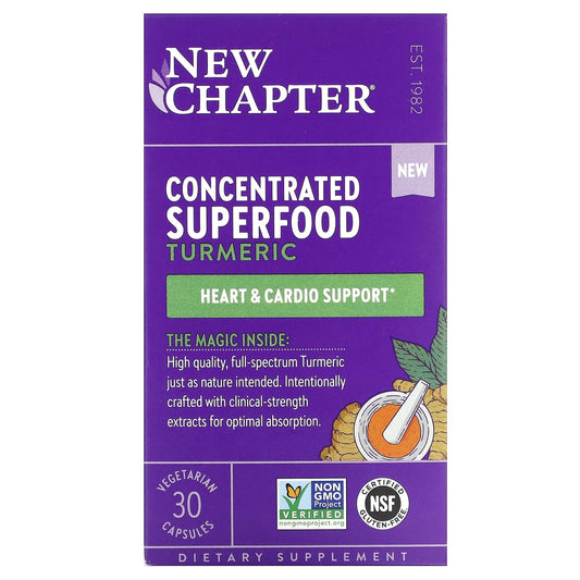 New Chapter-Concentrated Superfood Turmeric -30 Vegetarian Capsules