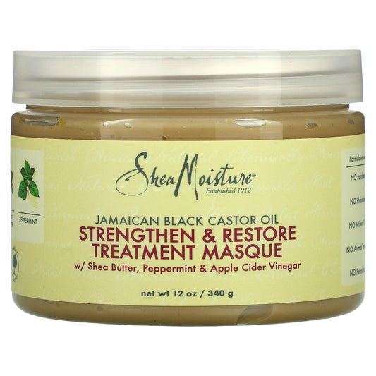 SheaMoisture-Jamaican Black Castor Oil-Strengthen & Restore Treatment Masque-12 oz (340 g)