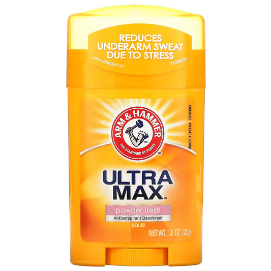 Arm & Hammer-UltraMax-Solid Antiperspirant Deodorant-Powder Fresh-1 oz (28 g)