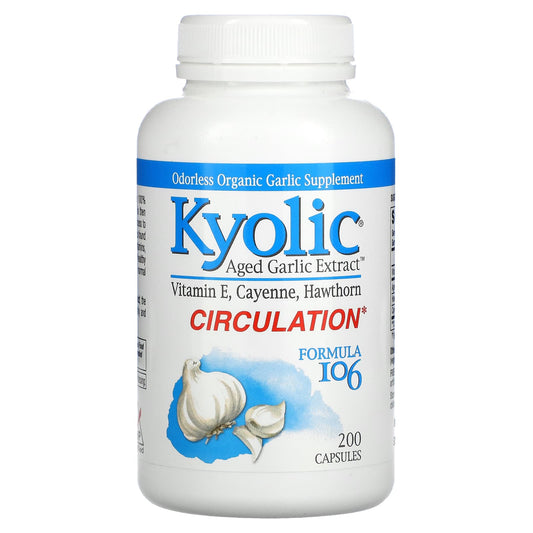 Kyolic-Aged Garlic Extract-Circulation-Formula 106-200 Capsules