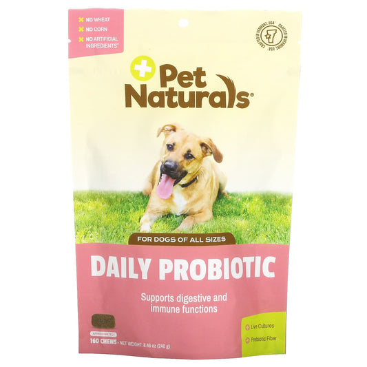 Pet Naturals-Daily Probiotic-For Dogs -160 Chews-8.46 oz (240 g)