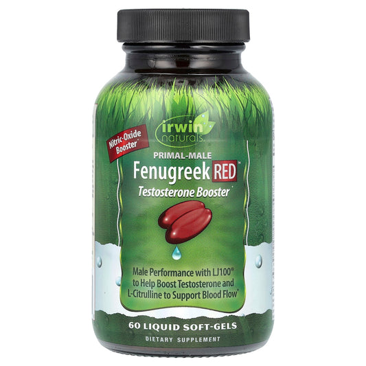 Irwin Naturals-Primal-Male-Fenugreek RED Testosterone Booster-60 Liquid Softgels