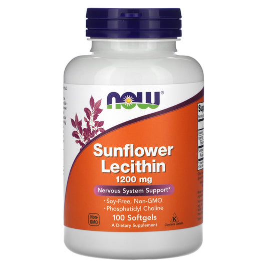 NOW Foods-Sunflower Lecithin-1,200 mg-100 Softgels