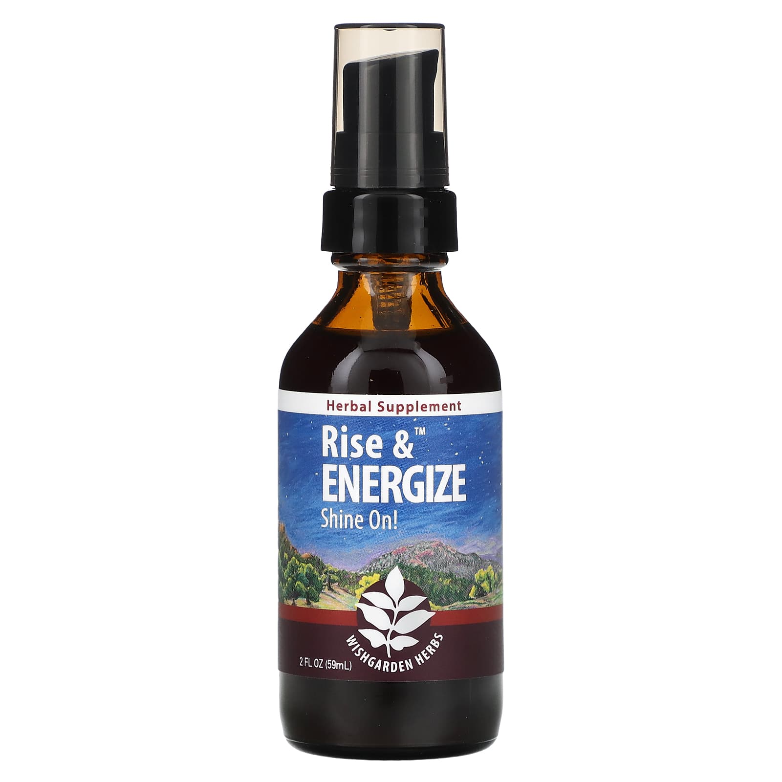 WishGarden Herbs-Rise & Energize-2 fl oz (59 ml)