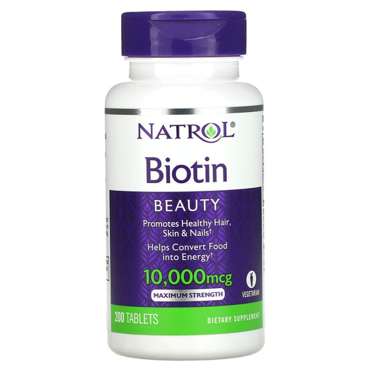 Natrol-Biotin-Maximum Strength-10,000 mcg-200 Tablets
