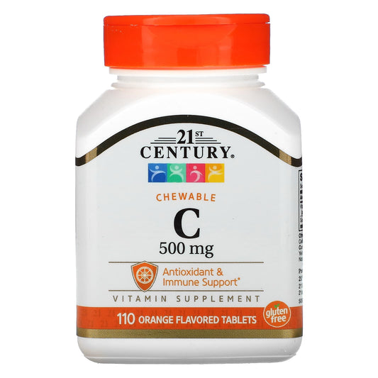 21st Century-Chewable C-Orange Flavor-500 mg-110 Tablets