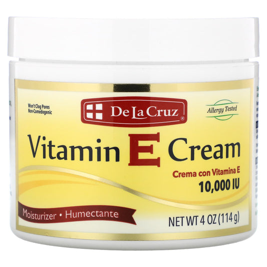 De La Cruz-Vitamin E Cream-10,000 IU-4 oz (114 g)
