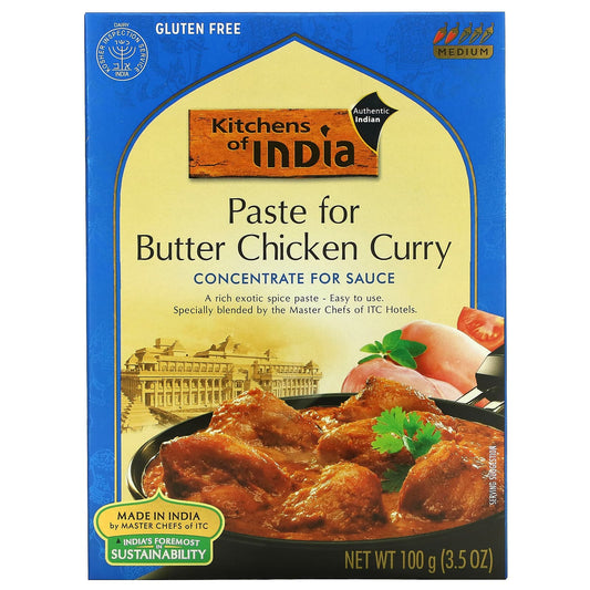 Kitchens of India-Paste For Butter Chicken Curry-Concentrate For Sauce-Medium-3.5 oz (100 g)