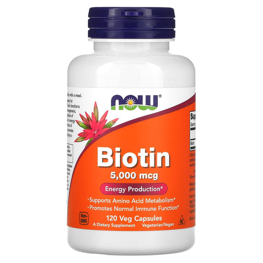 NOW Foods-Biotin-5,000 mcg-120 Veg Capsules