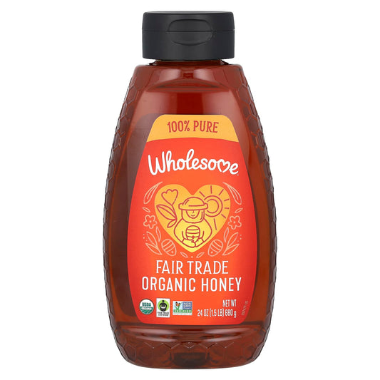 Wholesome Sweeteners-Fair Trade Organic Honey-24 oz (680 g)