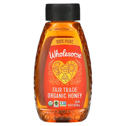 Wholesome Sweeteners-Fair Trade Organic Honey-16 oz (454 g)