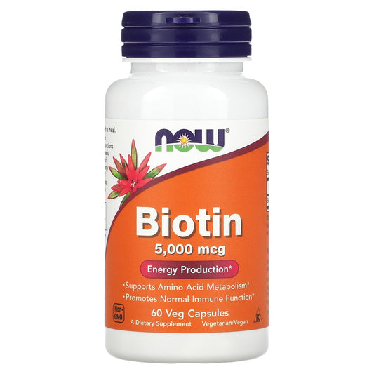 NOW Foods-Biotin-5,000 mcg-60 Veg Capsules