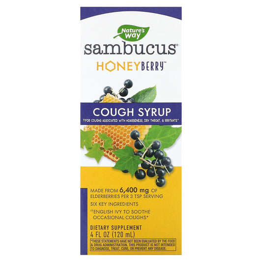 Nature's Way-Sambucus-Cough Syrup-Honeyberry -4 fl oz (120 ml)