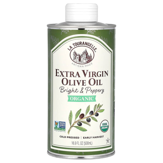 La Tourangelle-Organic Extra Virgin Olive Oil-Bright & Peppery-16.9 fl oz (500 ml)