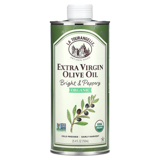 La Tourangelle-Organic Extra Virgin Olive Oil-Bright & Peppery-25.4 fl oz (750 ml)