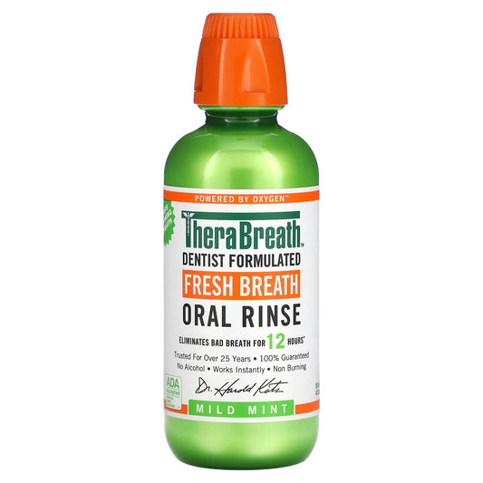 TheraBreath-Fresh Breath-Oral Rinse-Mild Mint-16 fl oz (473 ml)