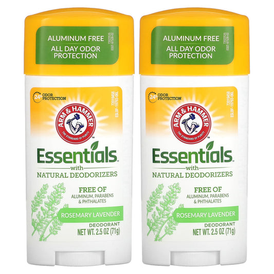 Arm & Hammer-Essentials with Natural Deodorizers-Deodorant-Rosemary Lavender-2 Pack-2.5 oz (71 g) Each
