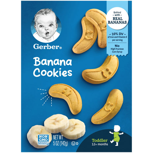Gerber-Banana Cookies-12+ Months-5 oz (142 g)