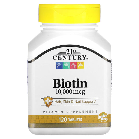 21st Century-Biotin-10,000 mcg-120 Tablets