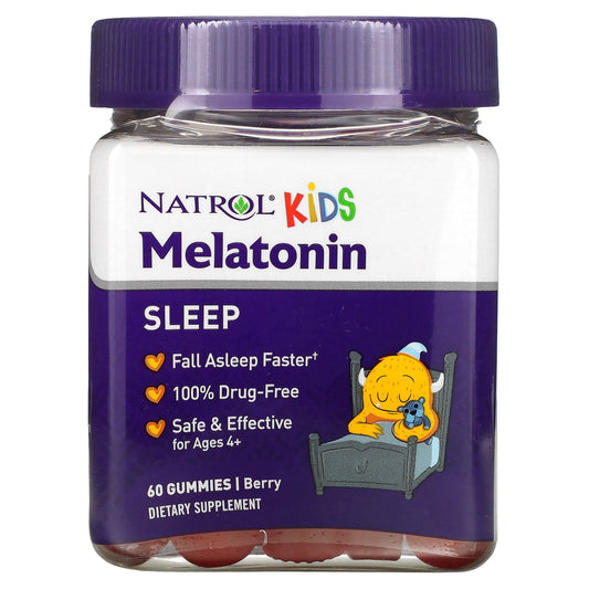 Natrol-Kids-Melatonin-Ages 4+-Berry-60 Gummies